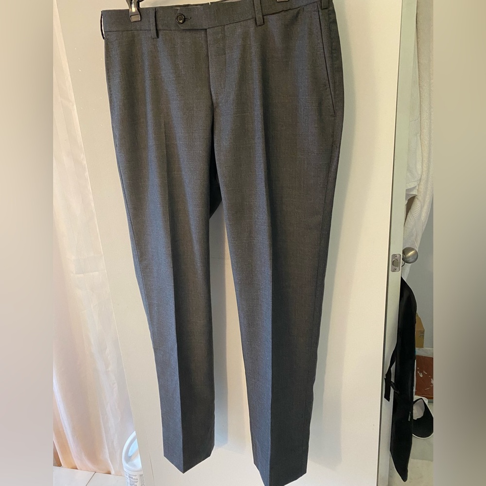 M.J. Bale Grey Wool Dress Pants 34/30 Good Condition